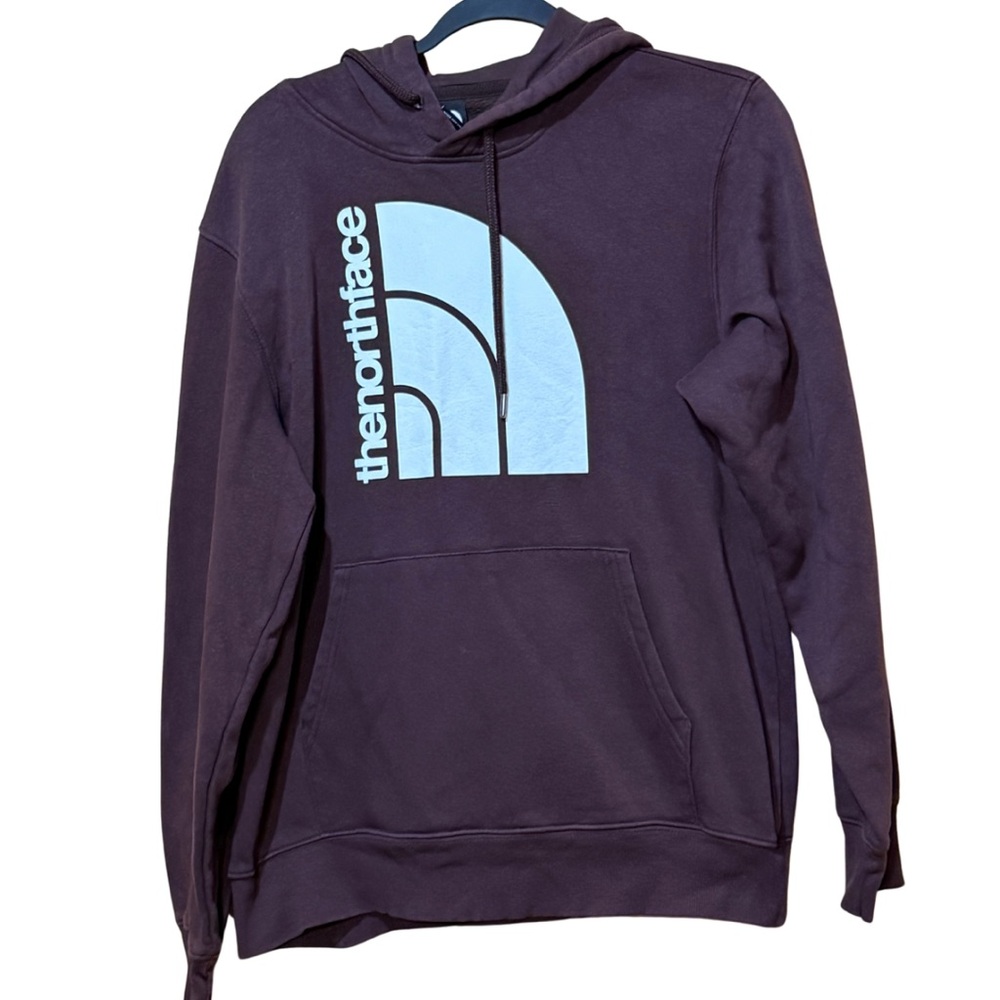 The North Face Men’s Burgundy Hoodie Medium Logo Sweatshirt Pullover